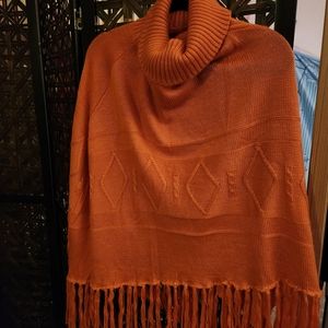 Prada cowl-neck shawl poncho